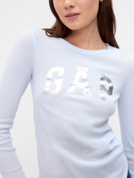 Жіночий лонгслів GAP кофта вафельна 1159837039 (Блакитний S)