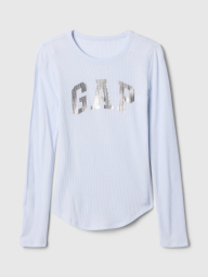 Жіночий лонгслів GAP кофта вафельна 1159837039 (Блакитний S)