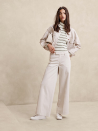 Женский лонгслив Banana Republic водолазка 1159836741 (Молочный XXL)