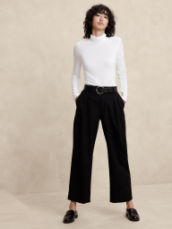 Женский лонгслив Banana Republic водолазка 1159837313 (Белый S)