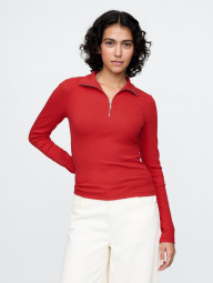 Женский лонгслив GAP рубчик 1159837107 (Красный S)