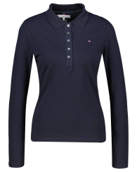 Жіночий лонгслів жіночий Tommy Hilfiger з сорочковим коміром 1159837259 (Синій S)