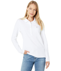 Жіночий лонгслів жіночий Tommy Hilfiger з сорочковим коміром 1159837260 (Білий XS)