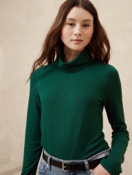Жіночий лонгслів Banana Republic 1159837343 (Зелений XL)