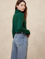 Жіночий лонгслів Banana Republic 1159837343 (Зелений XL)