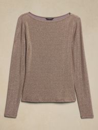 Жіночий блискучий лонгслів Banana Republic 1159837381 (Золотистий XXL)