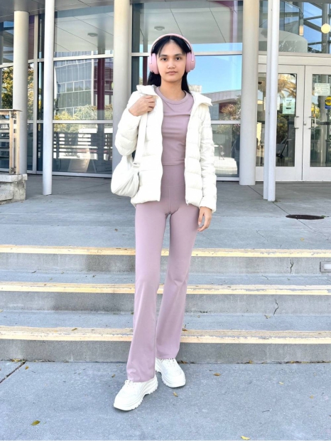 М'які розкльошені штани Uniqlo лосини 1159827842 (Рожевий XL)