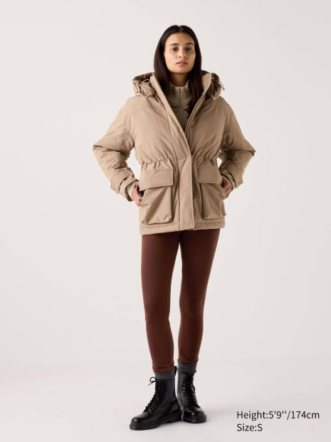 Женские ультра эластичные джинсовые леггинсы Uniqlo 1159832755 (Коричневый L)