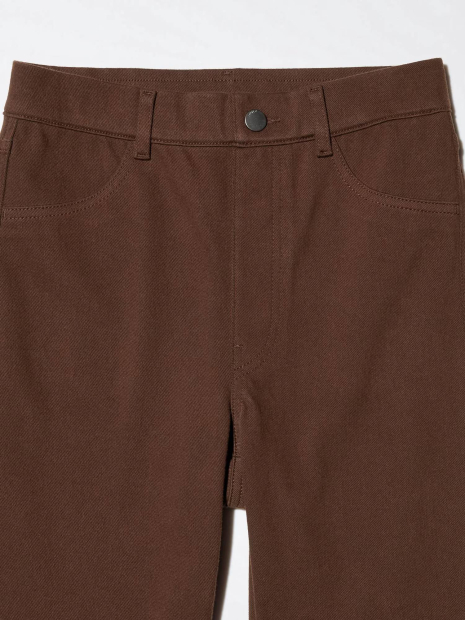 Женские ультра эластичные джинсовые леггинсы Uniqlo 1159832755 (Коричневый L)