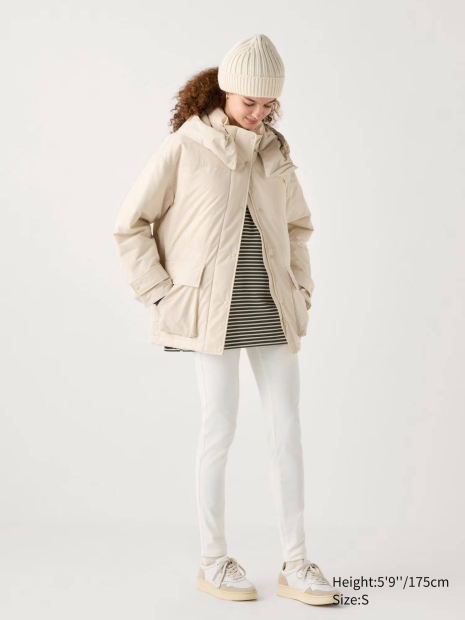 Женские ультра эластичные джинсовые леггинсы Uniqlo 1159832759 (Белый M)