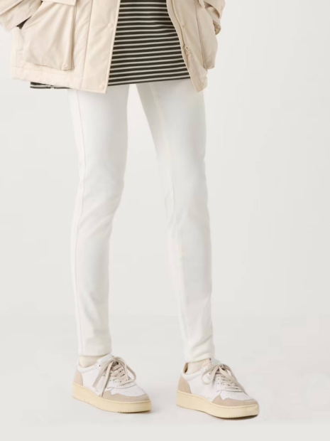 Женские ультра эластичные джинсовые леггинсы Uniqlo 1159832759 (Белый M)