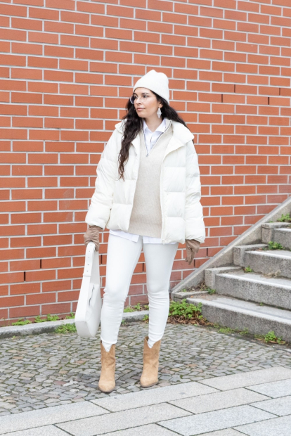 Женские ультра эластичные джинсовые леггинсы HEATTECH Uniqlo с высокой посадкой 1159832763 (Белый XXL)