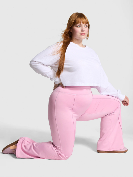 Спортивные утепленные лосины Victoria's Secret Pink леггинсы 1159834814 (Розовый S)