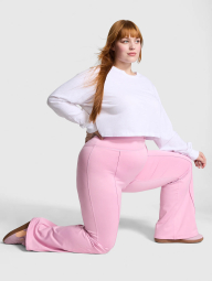 Спортивные утепленные лосины Victoria's Secret Pink леггинсы 1159834814 (Розовый S)
