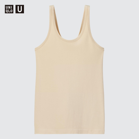 Женская майка премиум серии Uniqlo U 1159787589 (Бежевый, XS)