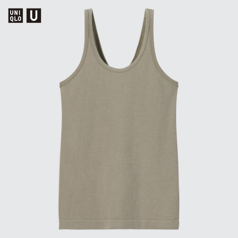 Женская майка премиум серии Uniqlo U 1159787580 (Зеленый, L)