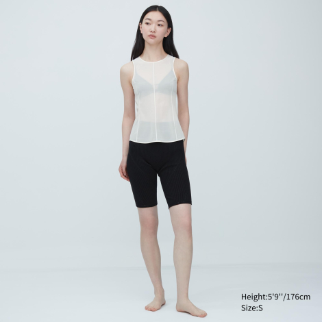 Прозрачная женская майка Uniqlo 1159788212 (Белый, XS)