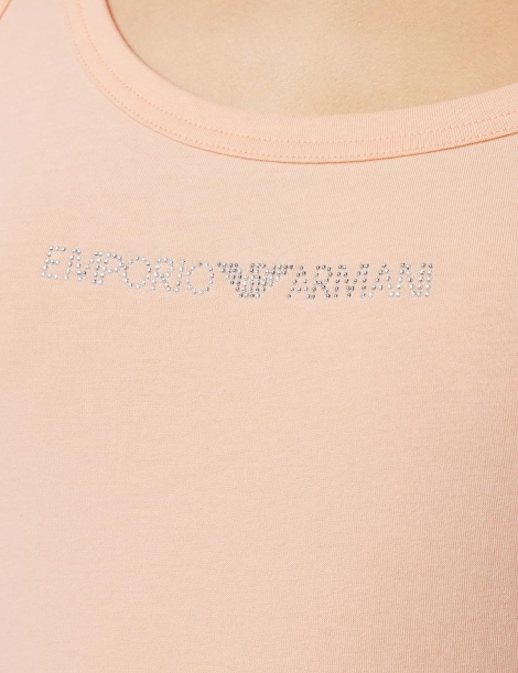 Женская майка Emporio Armani с логотипом 1159797765 (Оранжевый, XL)