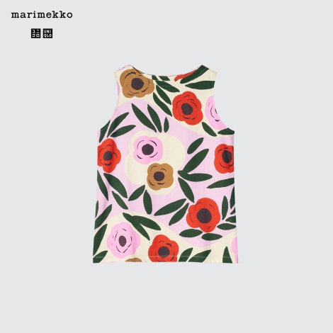 Женская майка UNIQLO с принтом Marimekko 1159813024 (Розовый, XL)