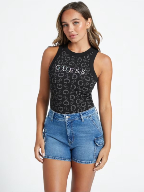 Женская майка GUESS с логотипом 1159814519 (Черный, S)