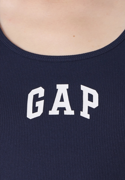 Женская майка в рубчик GAP с логотипом 1159817107 (Синий XL)