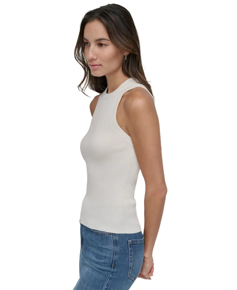 Женская вязаная майка DKNY в рубчик 1159831059 (Белый XS)