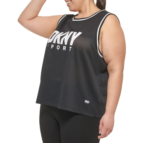 Женская сетчатая майка DKNY с логотипом 1159832537 (Черный 1X)