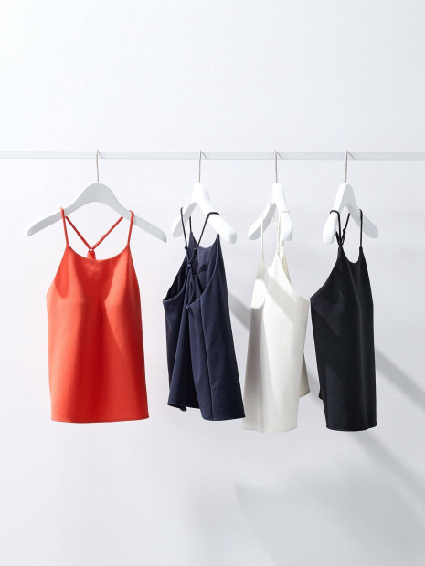 Женская майка со вшитыми чашками Uniqlo 1159834095 (Синий S)