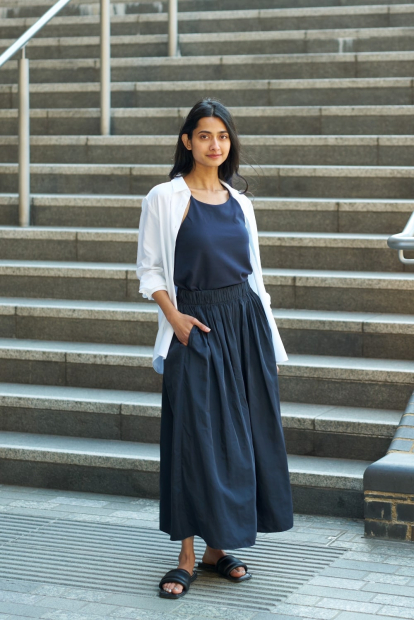 Женская майка со вшитыми чашками Uniqlo 1159834095 (Синий S)