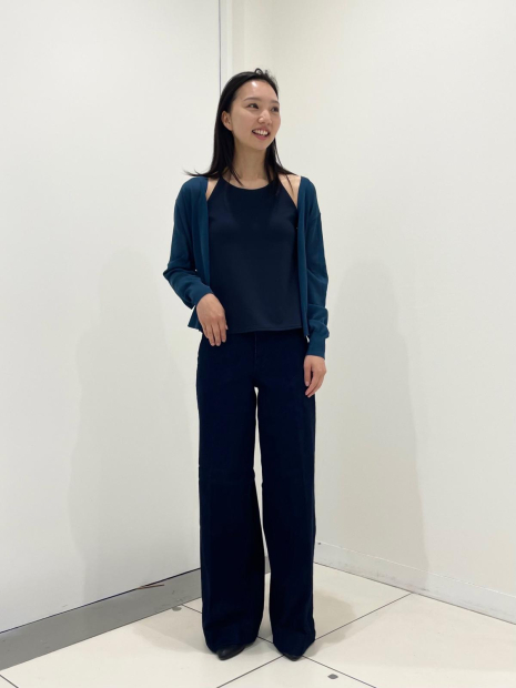 Женская майка со вшитыми чашками Uniqlo 1159834095 (Синий S)