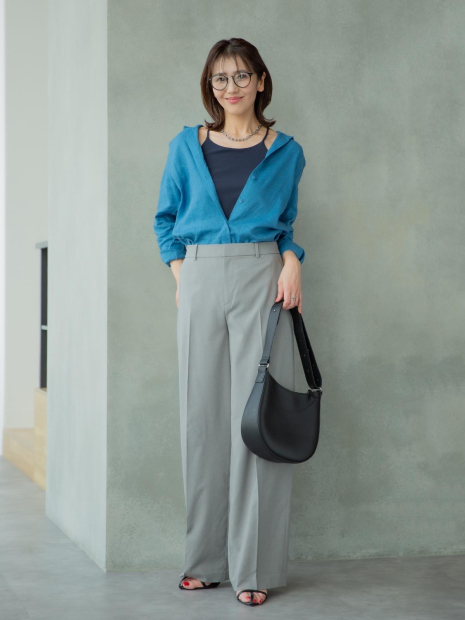 Женская майка со вшитыми чашками Uniqlo 1159834095 (Синий S)