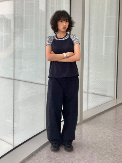Женская майка со вшитыми чашками Uniqlo 1159834095 (Синий S)