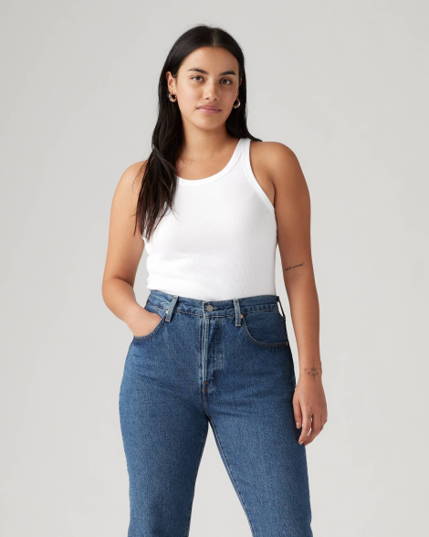Майка жіноча Levi's в рубчик 1159834444 (Білий S)