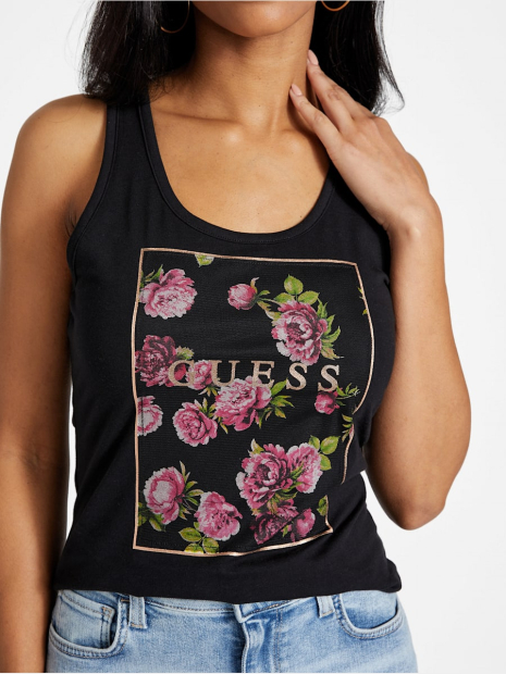 Женская майка GUESS с рисунком 1159834922 (Черный S)