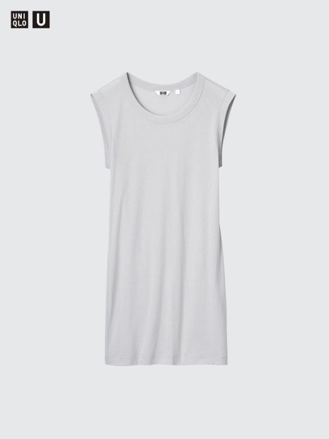 Майка з напівпрозорої бавовни SUPIMA Uniqlo 1159836239 (Сірий S)