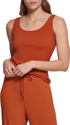 Женская майка Calvin Klein в крупный рубчик 1159782319 (Оранжевый, 2X)