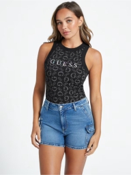 Женская майка GUESS с логотипом 1159814518 (Черный, XS)