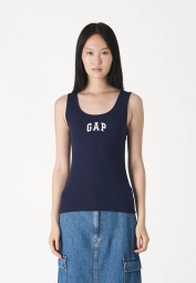 Женская майка в рубчик GAP с логотипом 1159817107 (Синий XL)