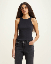 Женская майка Levi's в рубчик 1159833583 (Черный L)