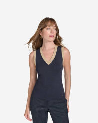 Женская вязаная майка Tommy Hilfiger 1159835508 (Синий XL)