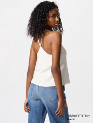 Майка жіноча з вшитими чашками Uniqlo 1159836090 (Молочний S)