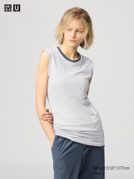 Майка з напівпрозорої бавовни SUPIMA Uniqlo 1159836239 (Сірий S)