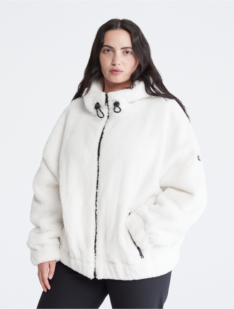 Куртка на молнии Calvin Klein из искусственного меха 1159806919 (Белый, XL)