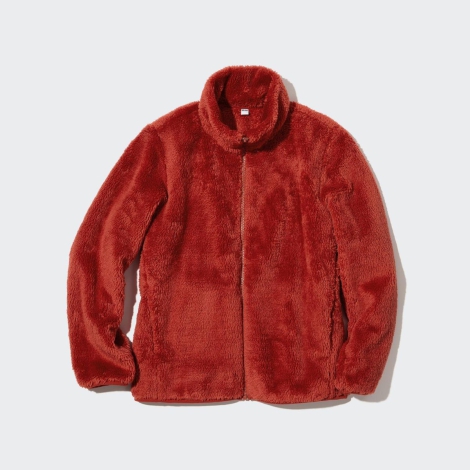 Куртка на молнии UNIQLO из искусственного меха 1159792354 (Красный, M)