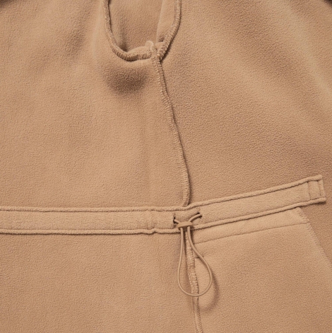 Пальто из экомеха Uniqlo с флисовой подкладкой 1159799334 (Коричневый, S)