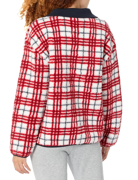 Женская меховая куртка Tommy Hilfiger на молнии 1159807375 (Красный, XL)