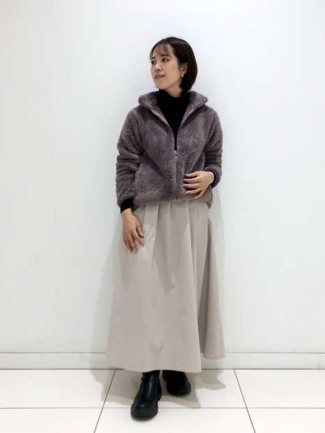 Куртка на молнии UNIQLO из искусственного меха 1159828547 (Коричневый XS)