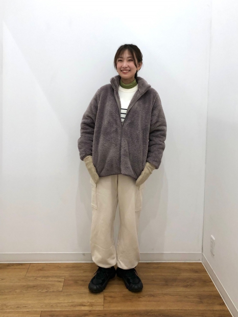 Куртка на молнии UNIQLO из искусственного меха 1159828547 (Коричневый XS)