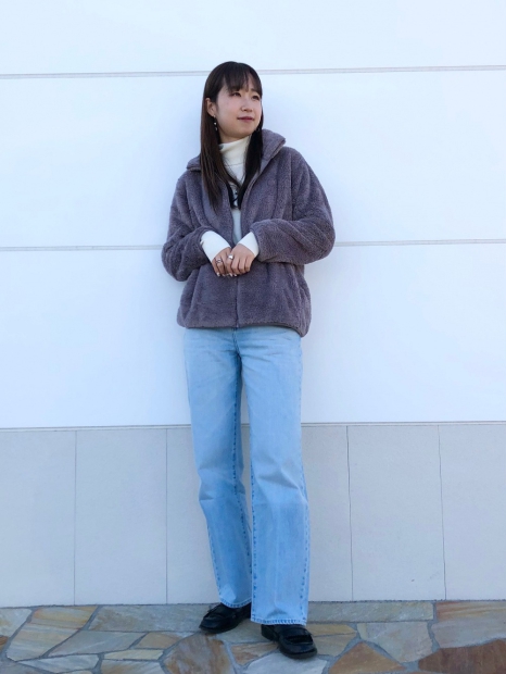 Куртка на молнии UNIQLO из искусственного меха 1159828547 (Коричневый XS)