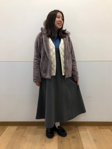Куртка на молнии UNIQLO из искусственного меха 1159828547 (Коричневый XS)